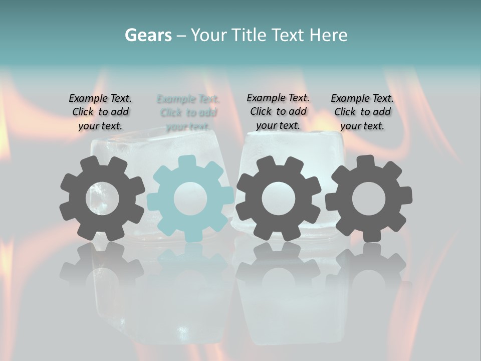 Burn Cold Flame PowerPoint Template