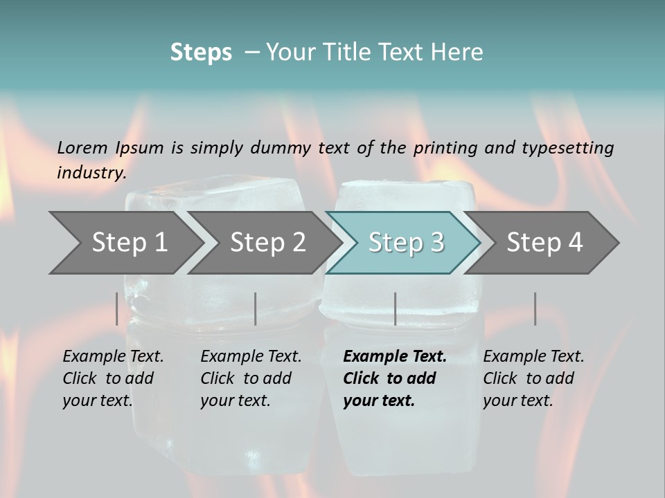 Burn Cold Flame PowerPoint Template
