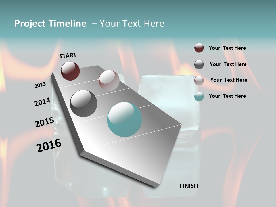 Burn Cold Flame PowerPoint Template