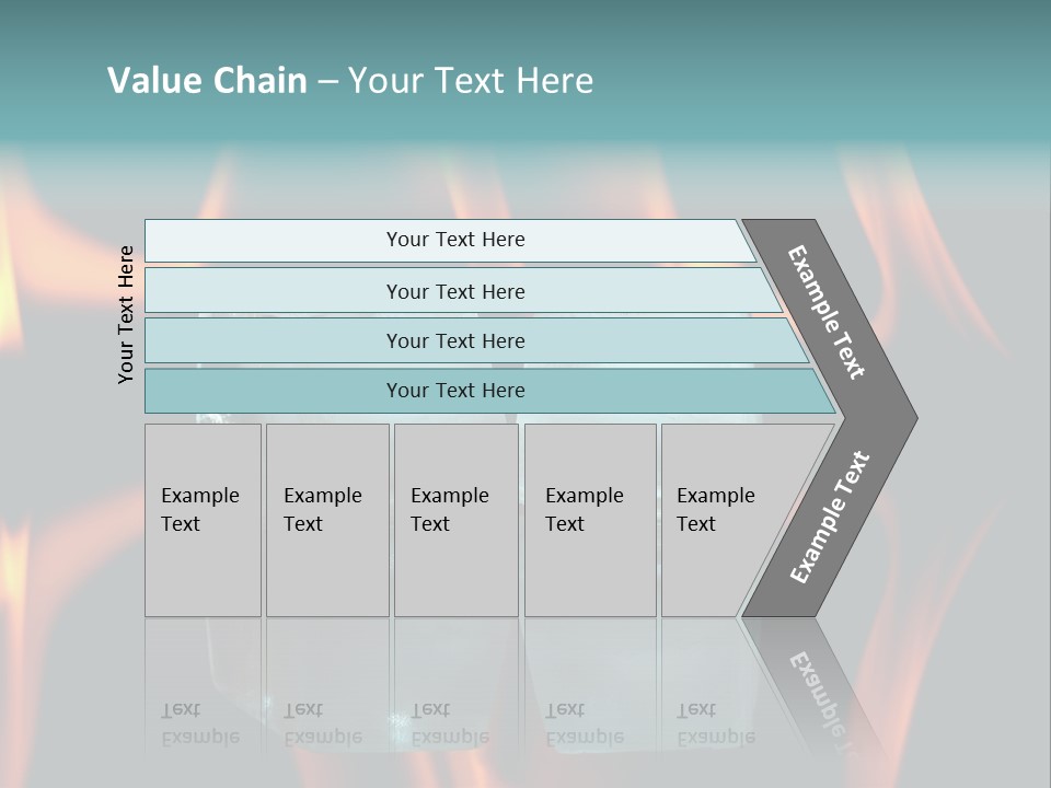 Burn Cold Flame PowerPoint Template