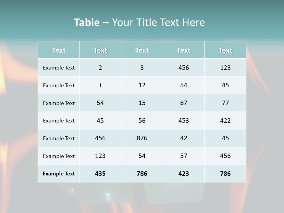 Burn Cold Flame PowerPoint Template