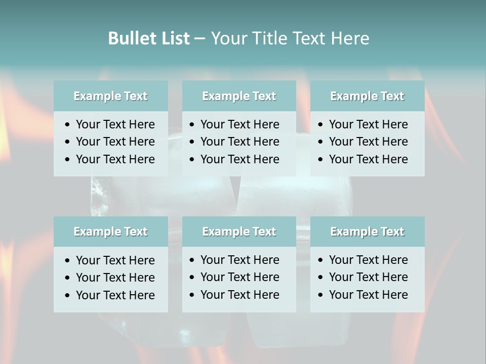 Burn Cold Flame PowerPoint Template