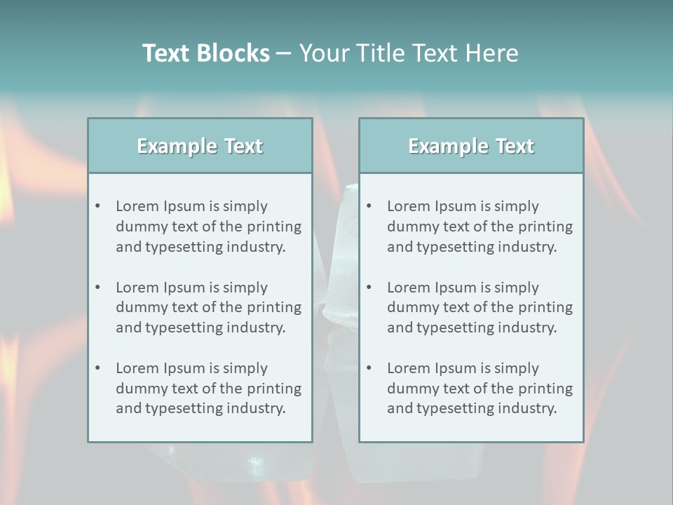 Burn Cold Flame PowerPoint Template