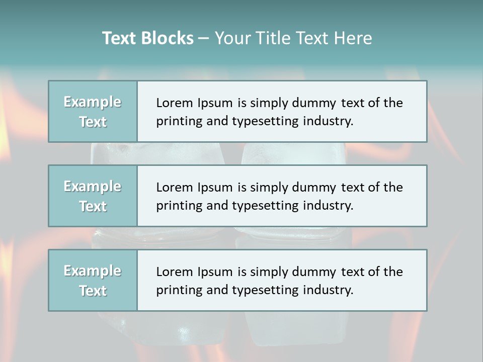 Burn Cold Flame PowerPoint Template