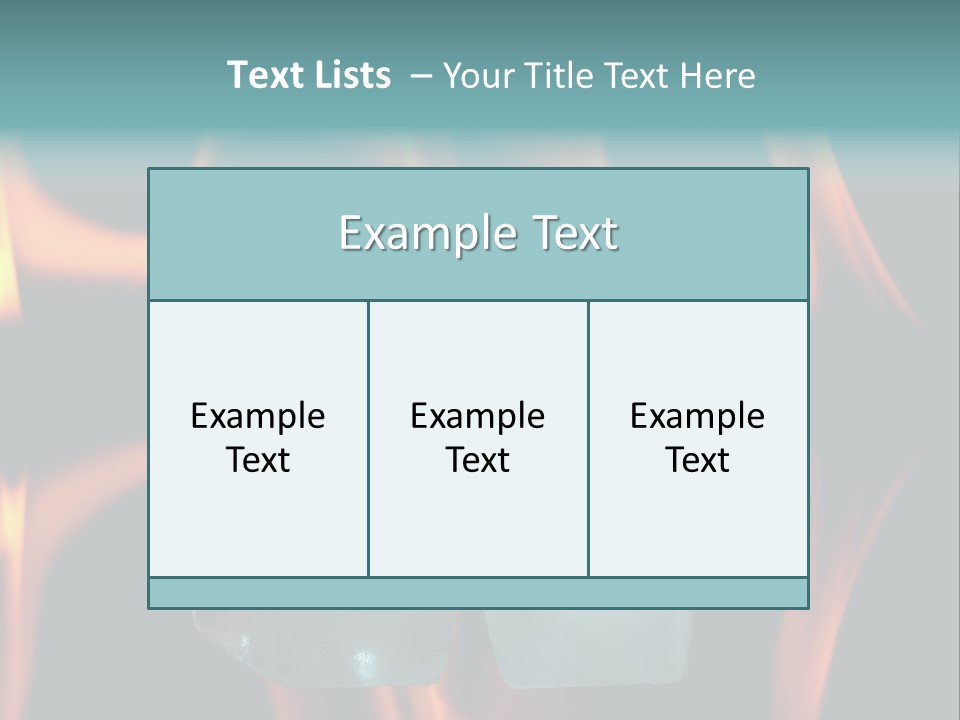 Burn Cold Flame PowerPoint Template