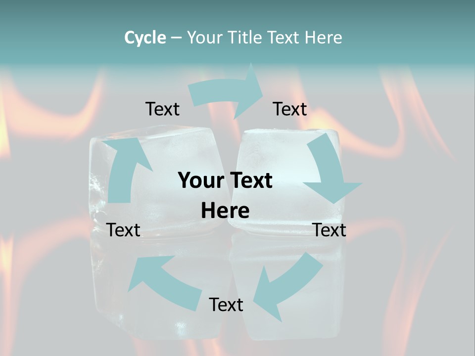Burn Cold Flame PowerPoint Template