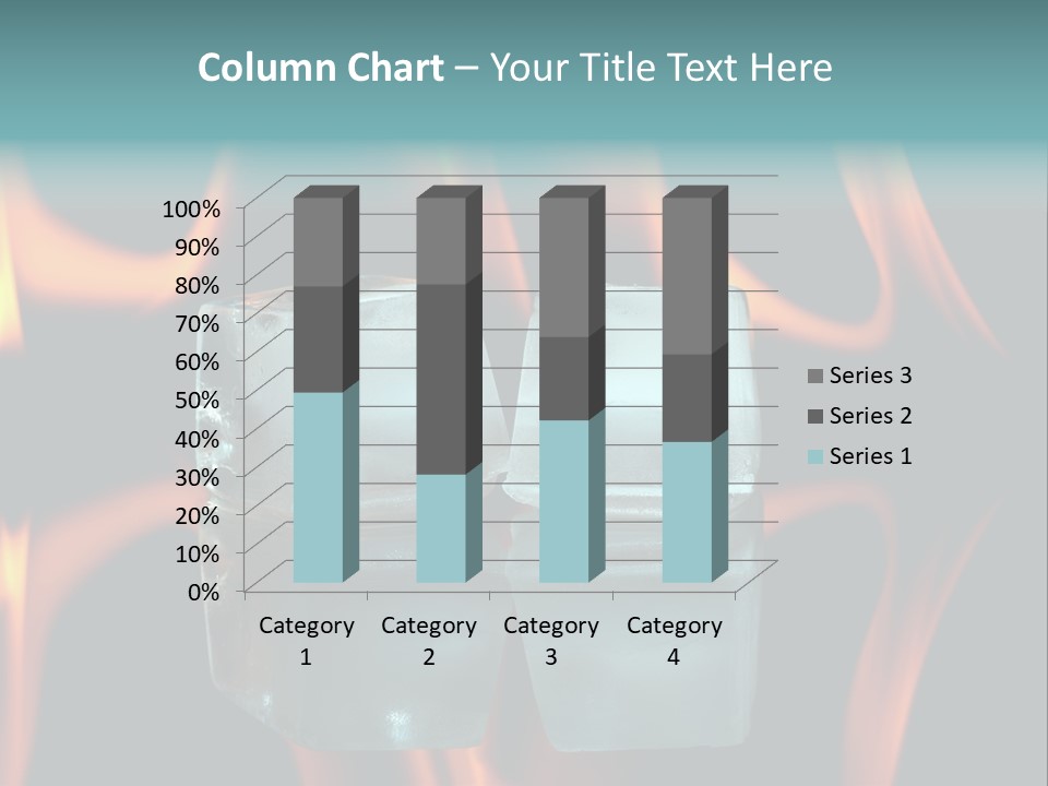 Burn Cold Flame PowerPoint Template