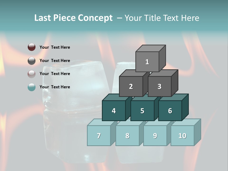 Burn Cold Flame PowerPoint Template