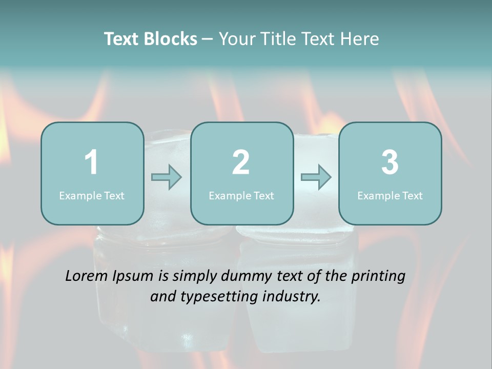 Burn Cold Flame PowerPoint Template