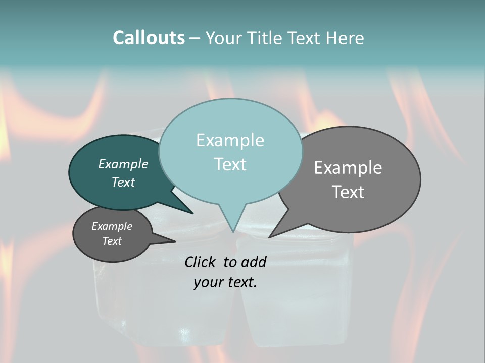 Burn Cold Flame PowerPoint Template