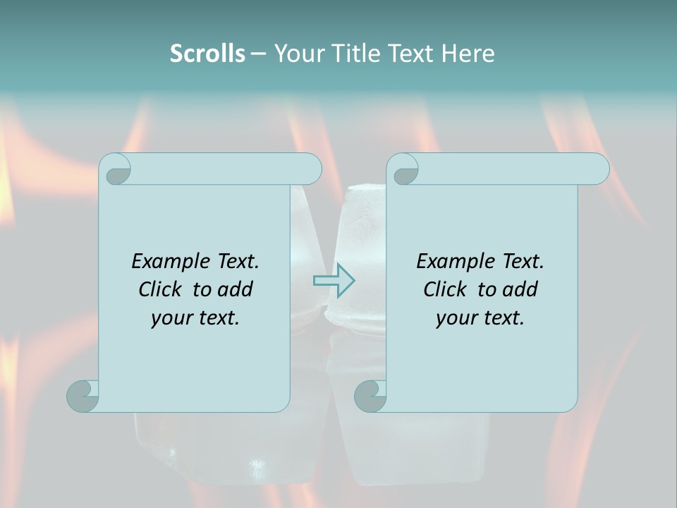 Burn Cold Flame PowerPoint Template