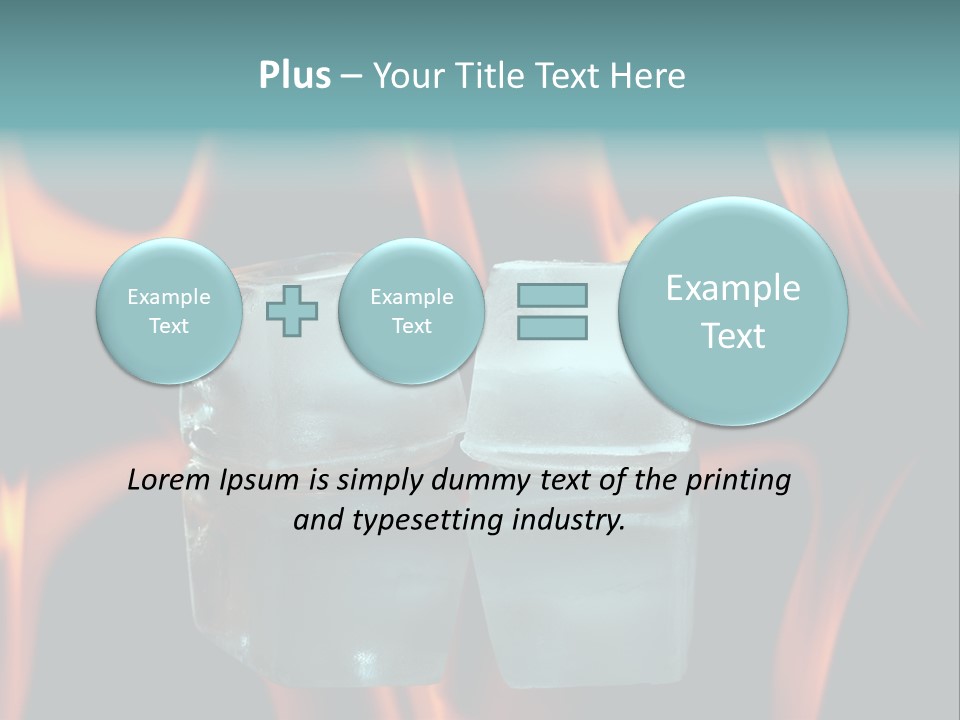 Burn Cold Flame PowerPoint Template