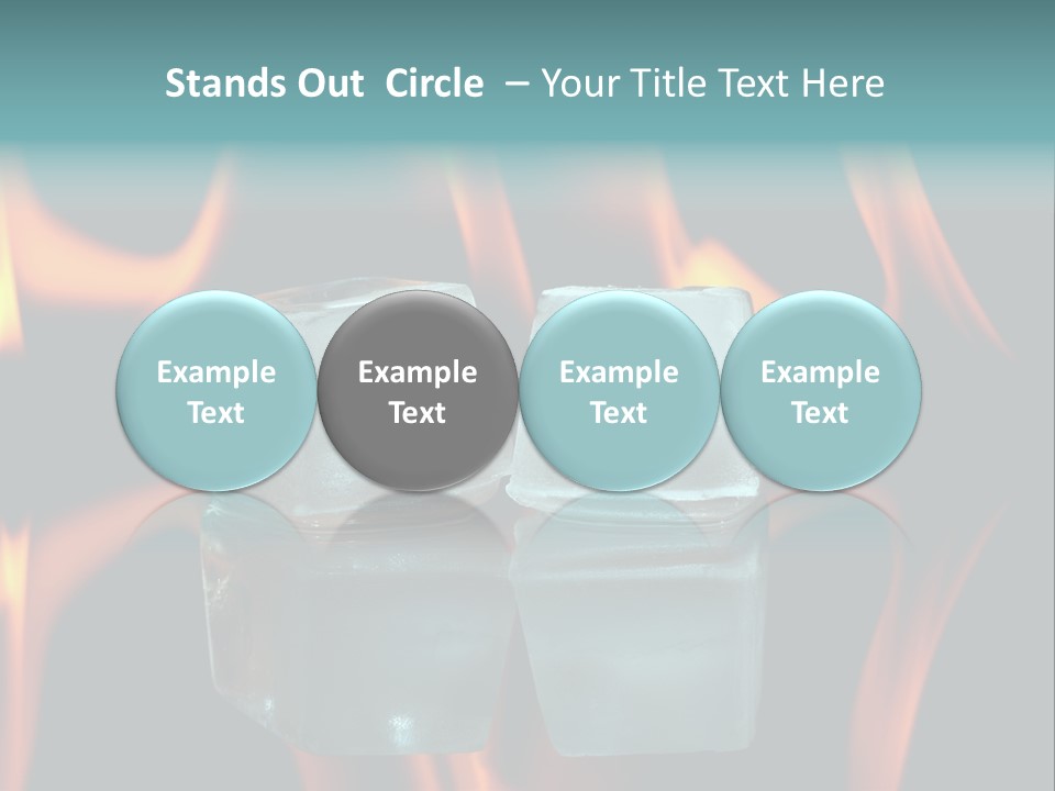 Burn Cold Flame PowerPoint Template