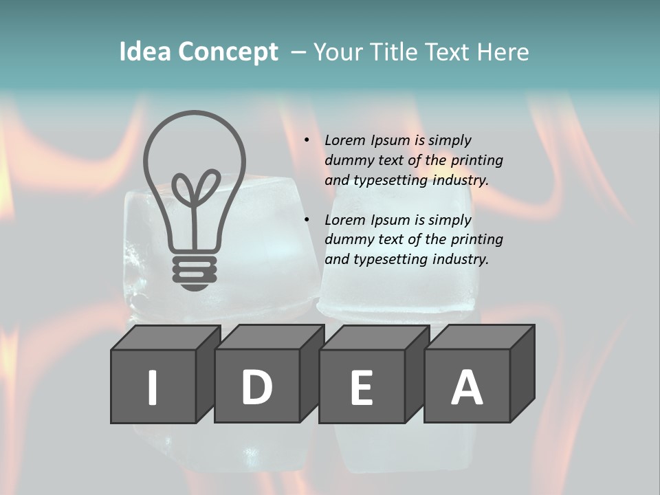 Burn Cold Flame PowerPoint Template