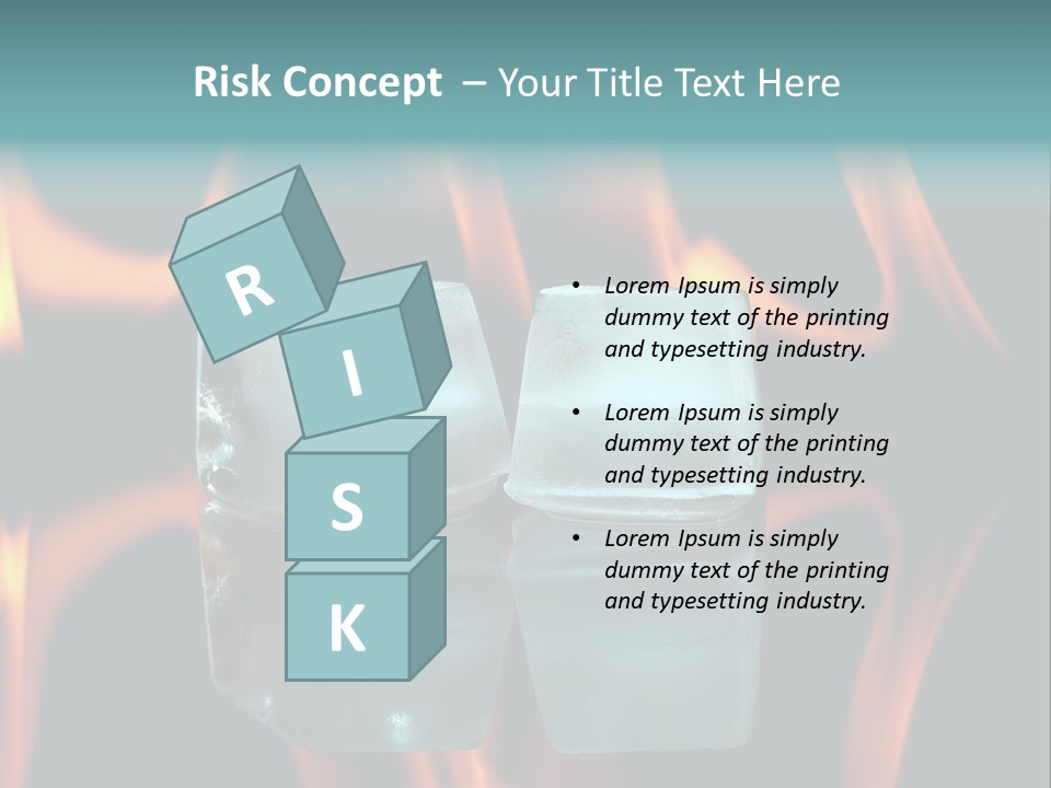 Burn Cold Flame PowerPoint Template