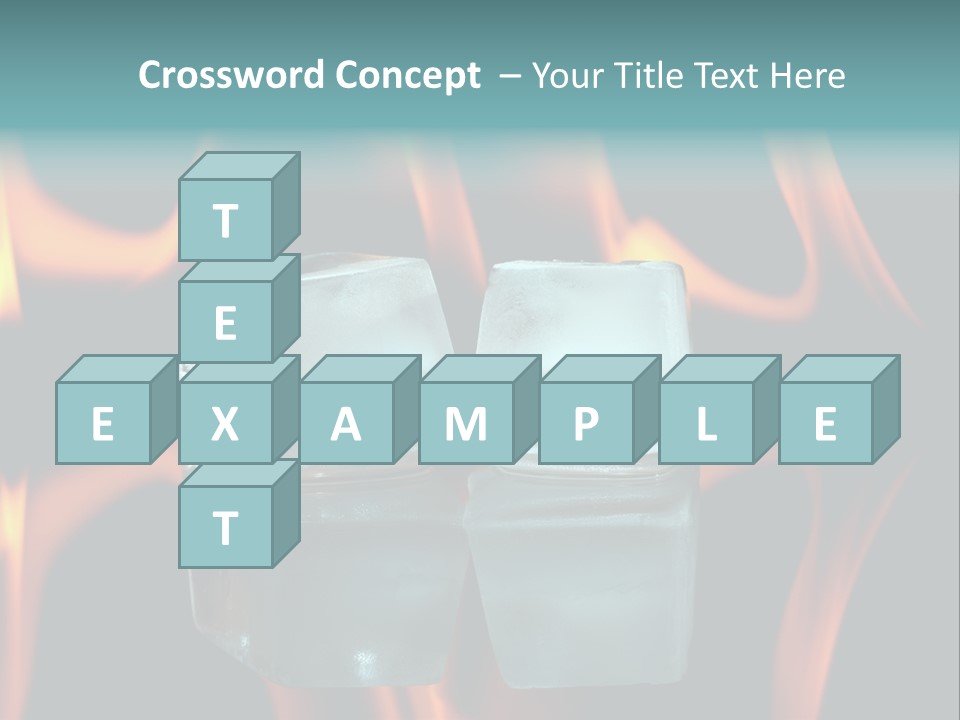 Burn Cold Flame PowerPoint Template