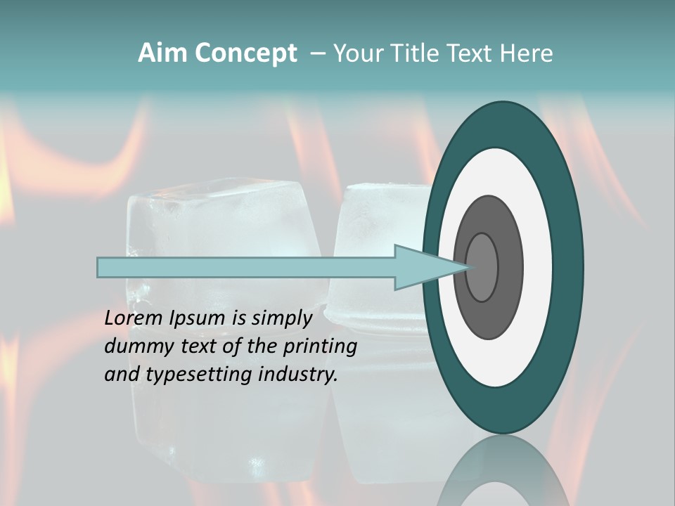 Burn Cold Flame PowerPoint Template