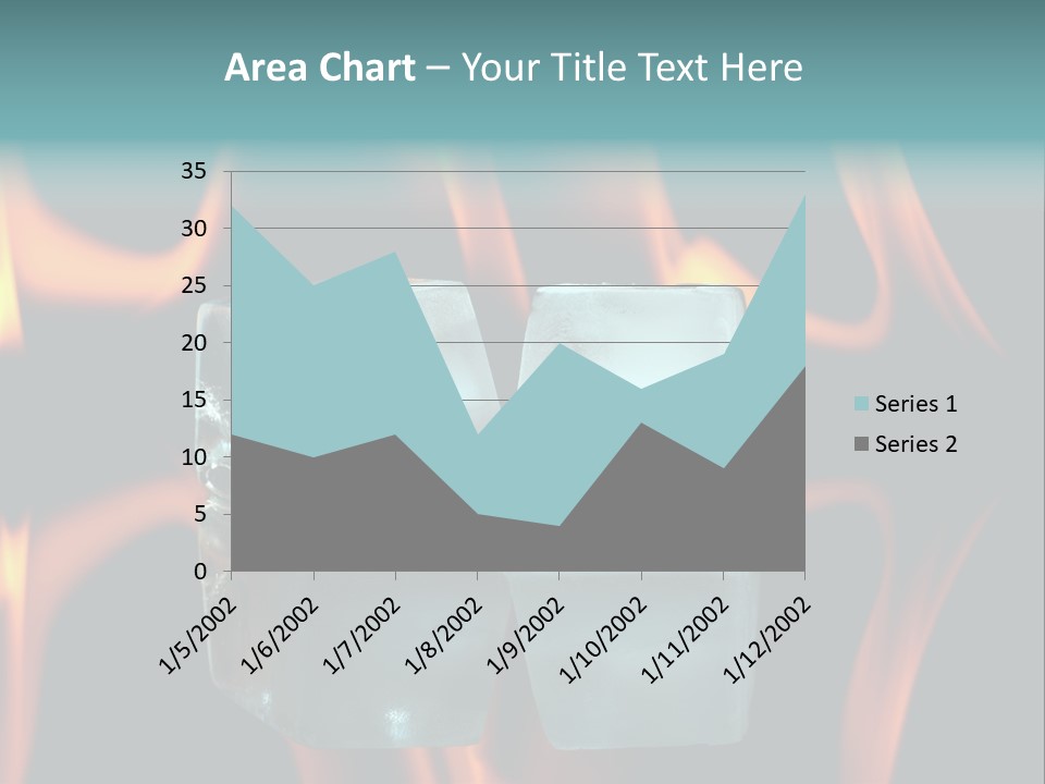 Burn Cold Flame PowerPoint Template