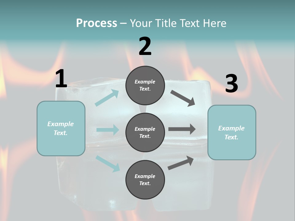 Burn Cold Flame PowerPoint Template