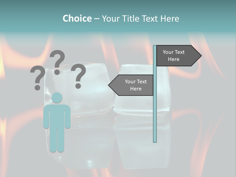 Burn Cold Flame PowerPoint Template