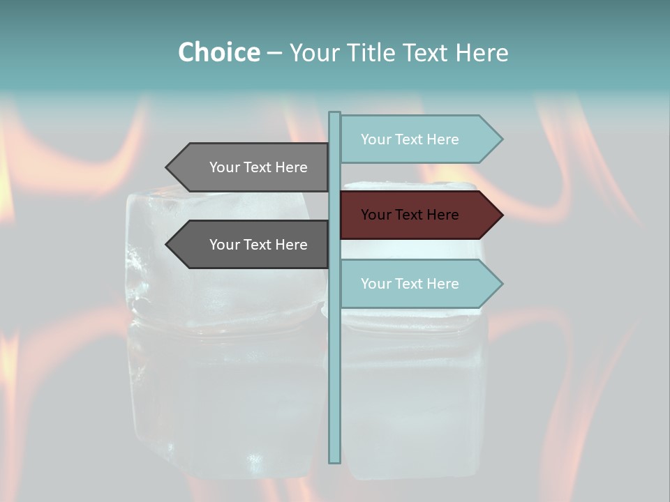 Burn Cold Flame PowerPoint Template