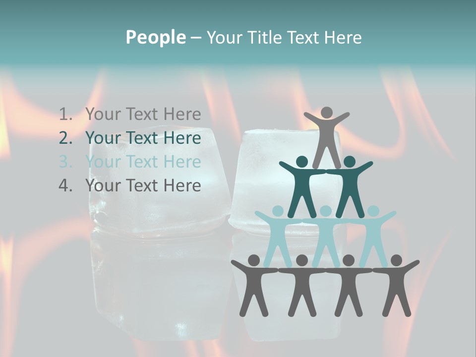 Burn Cold Flame PowerPoint Template