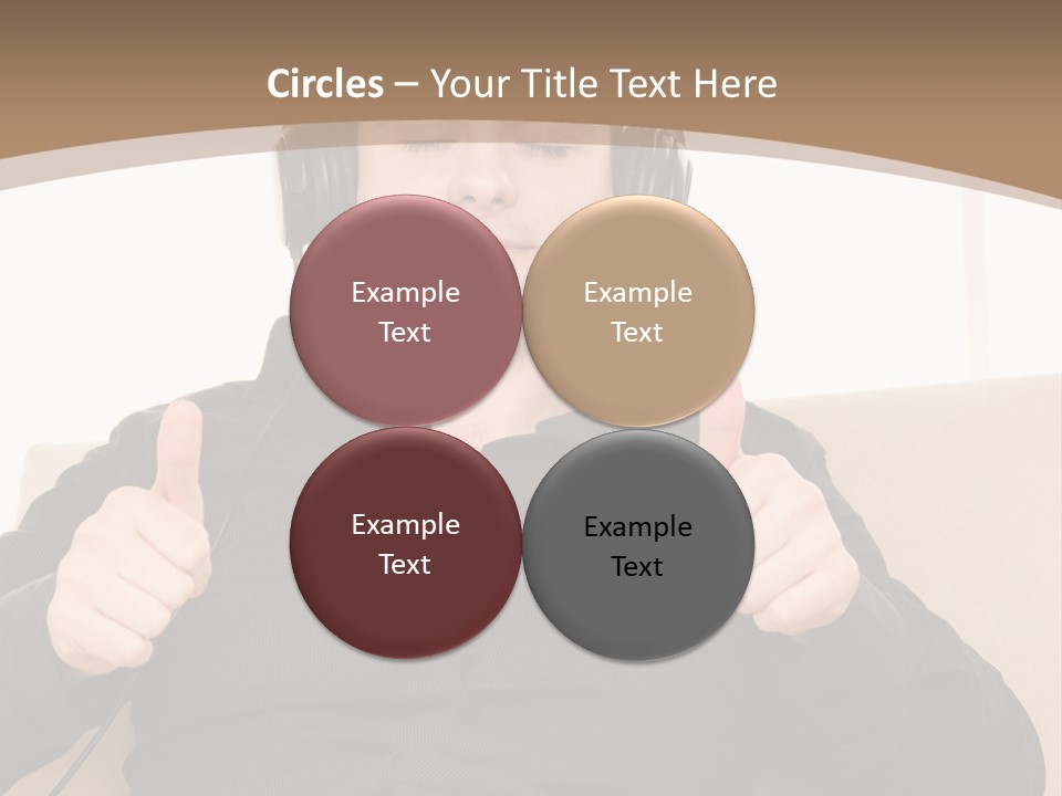 Casual Happy Earphones PowerPoint Template