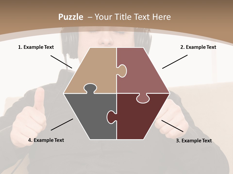 Casual Happy Earphones PowerPoint Template