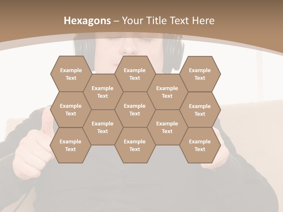 Casual Happy Earphones PowerPoint Template