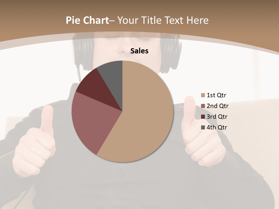 Casual Happy Earphones PowerPoint Template