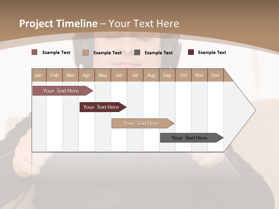 Casual Happy Earphones PowerPoint Template
