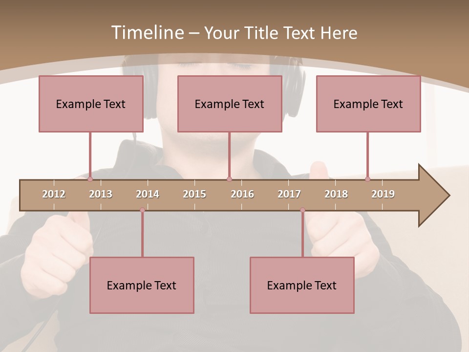 Casual Happy Earphones PowerPoint Template