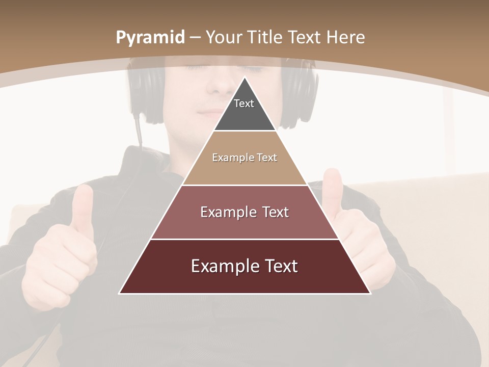 Casual Happy Earphones PowerPoint Template