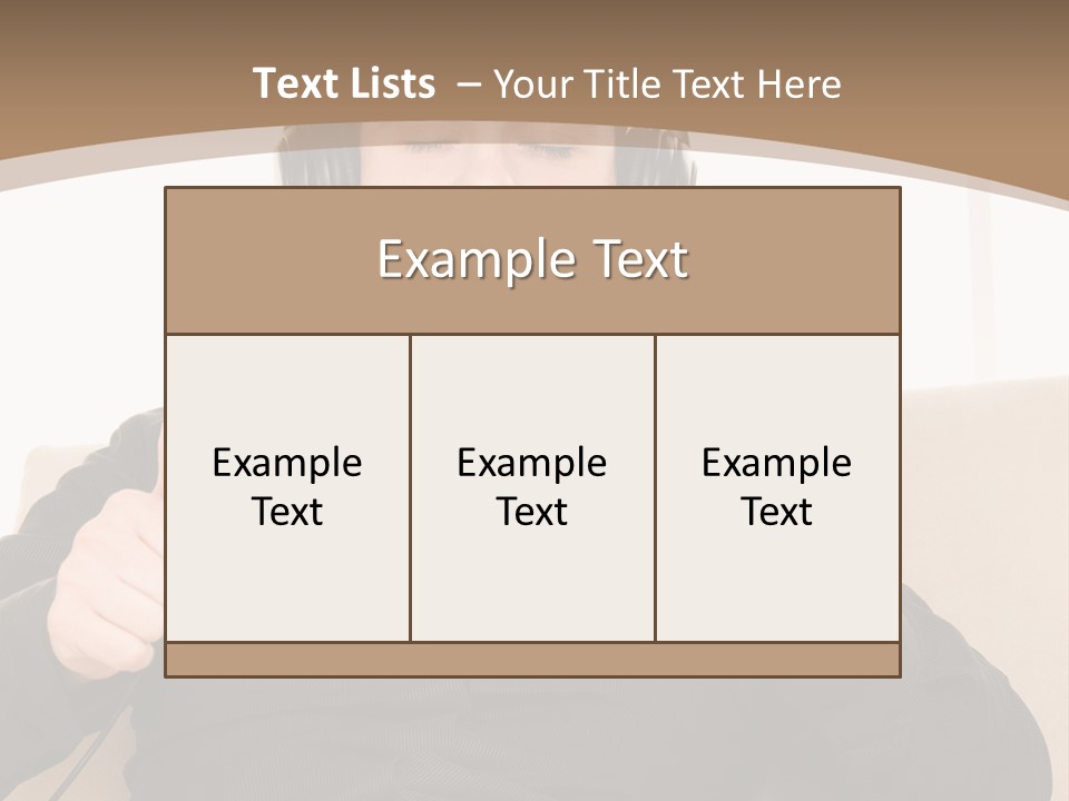 Casual Happy Earphones PowerPoint Template