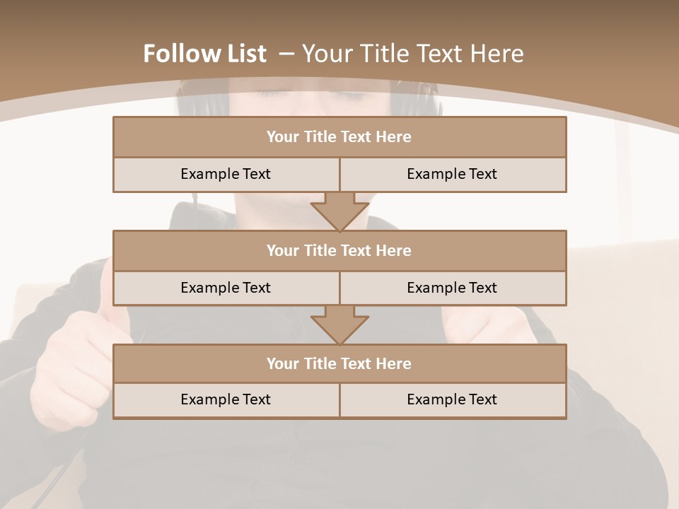 Casual Happy Earphones PowerPoint Template