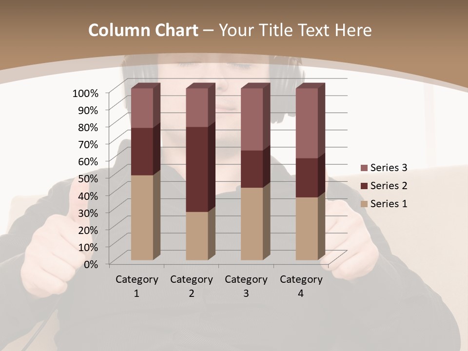 Casual Happy Earphones PowerPoint Template