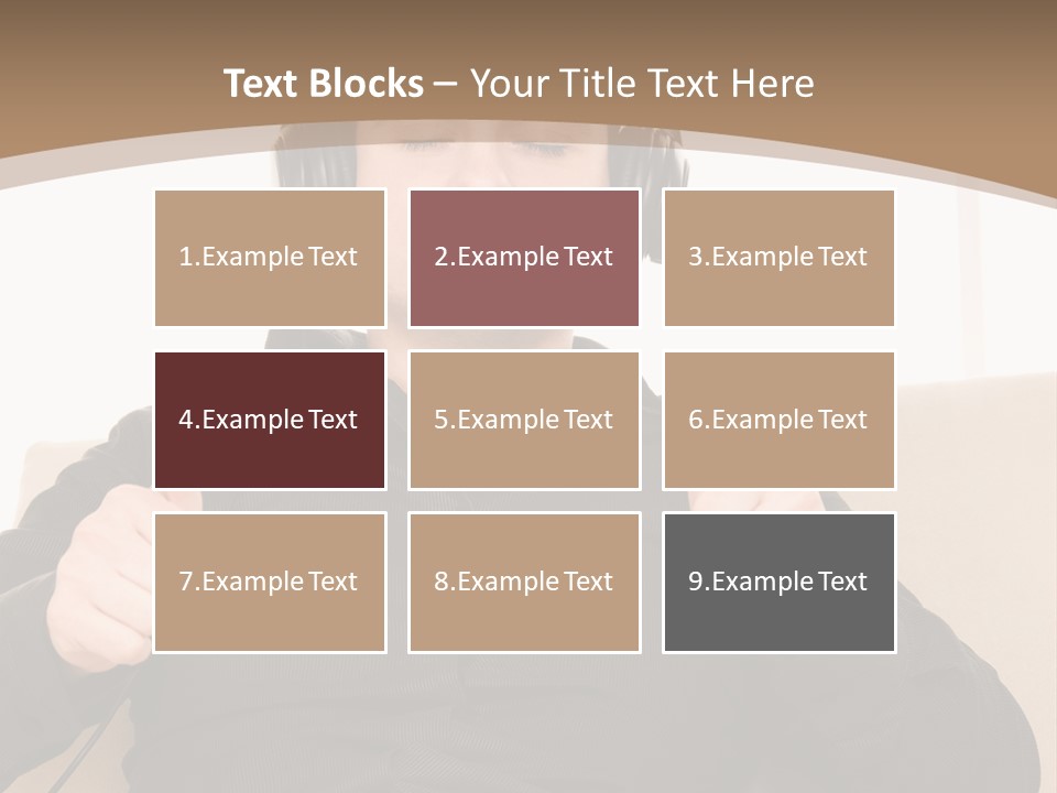 Casual Happy Earphones PowerPoint Template