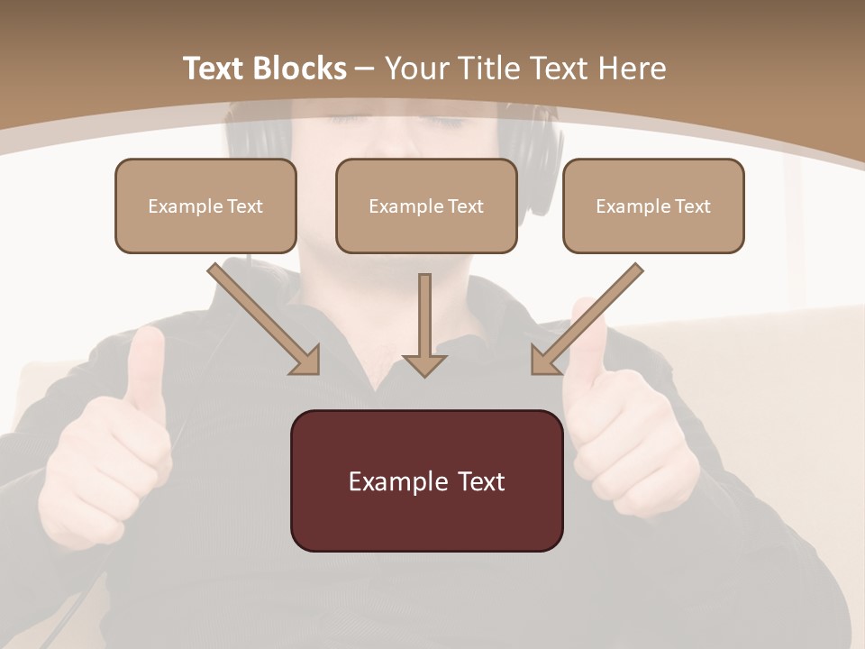 Casual Happy Earphones PowerPoint Template