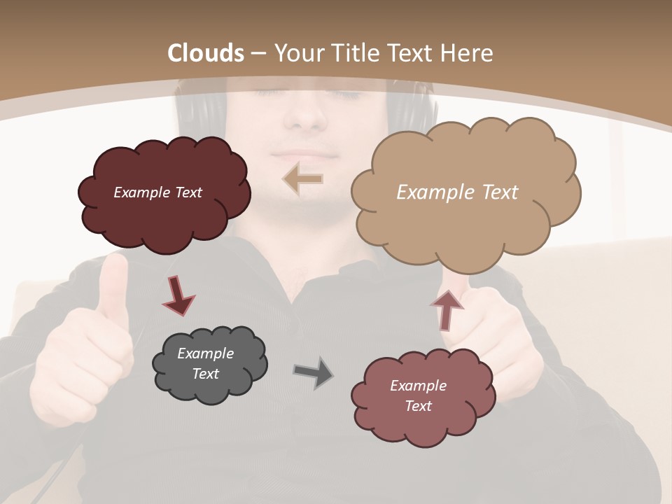 Casual Happy Earphones PowerPoint Template