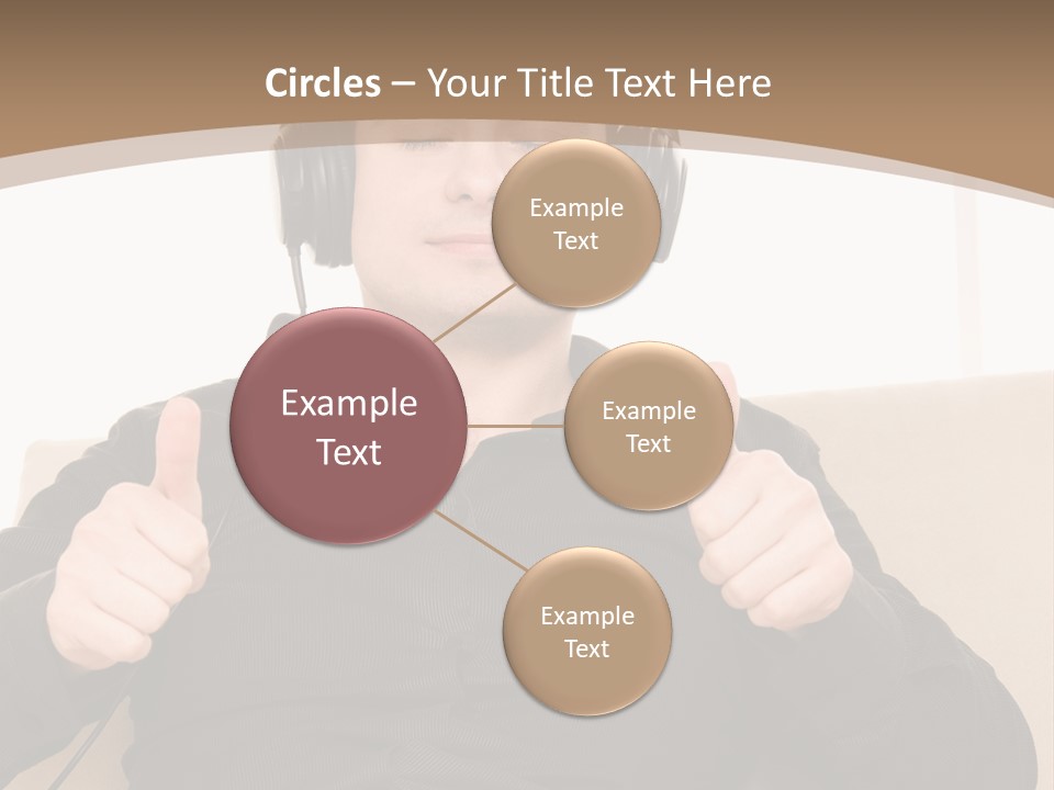 Casual Happy Earphones PowerPoint Template