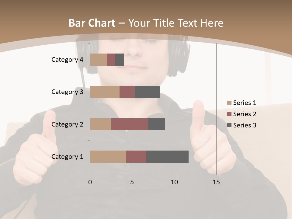 Casual Happy Earphones PowerPoint Template