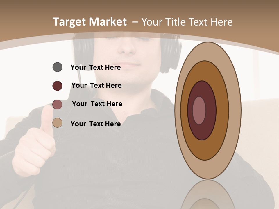 Casual Happy Earphones PowerPoint Template