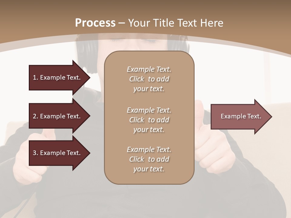 Casual Happy Earphones PowerPoint Template