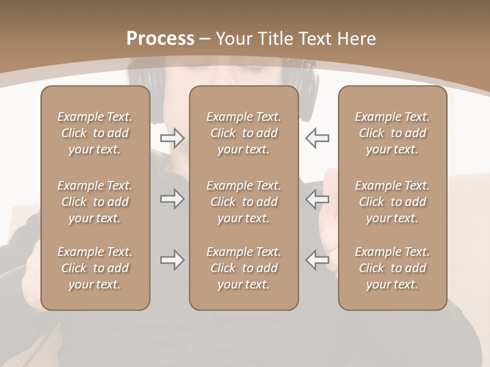 Casual Happy Earphones PowerPoint Template