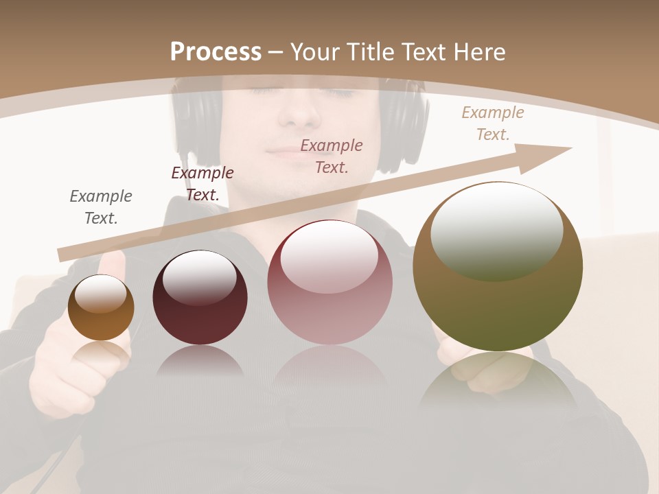 Casual Happy Earphones PowerPoint Template