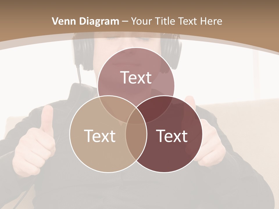 Casual Happy Earphones PowerPoint Template