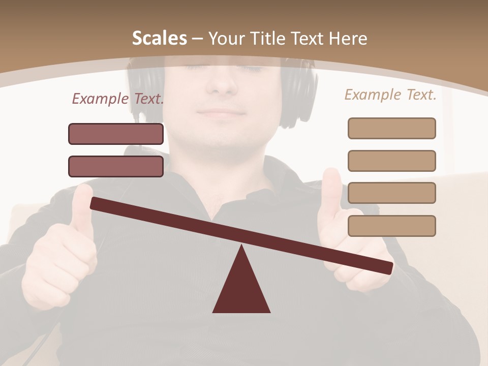 Casual Happy Earphones PowerPoint Template