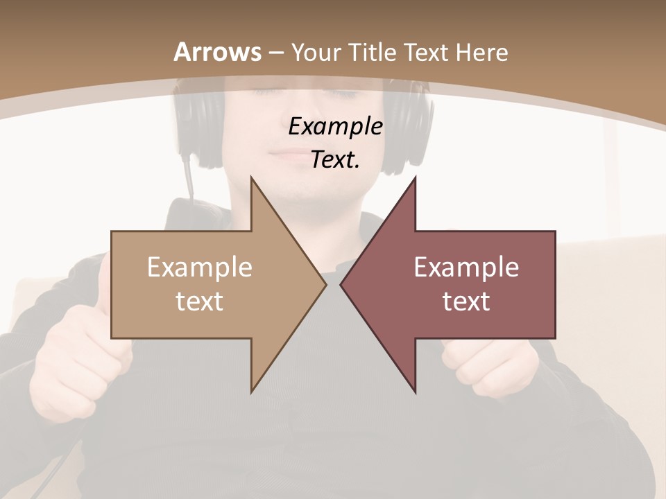 Casual Happy Earphones PowerPoint Template