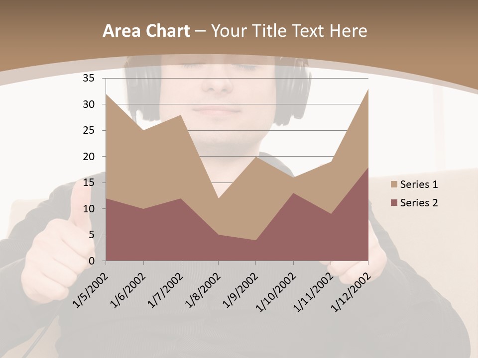 Casual Happy Earphones PowerPoint Template