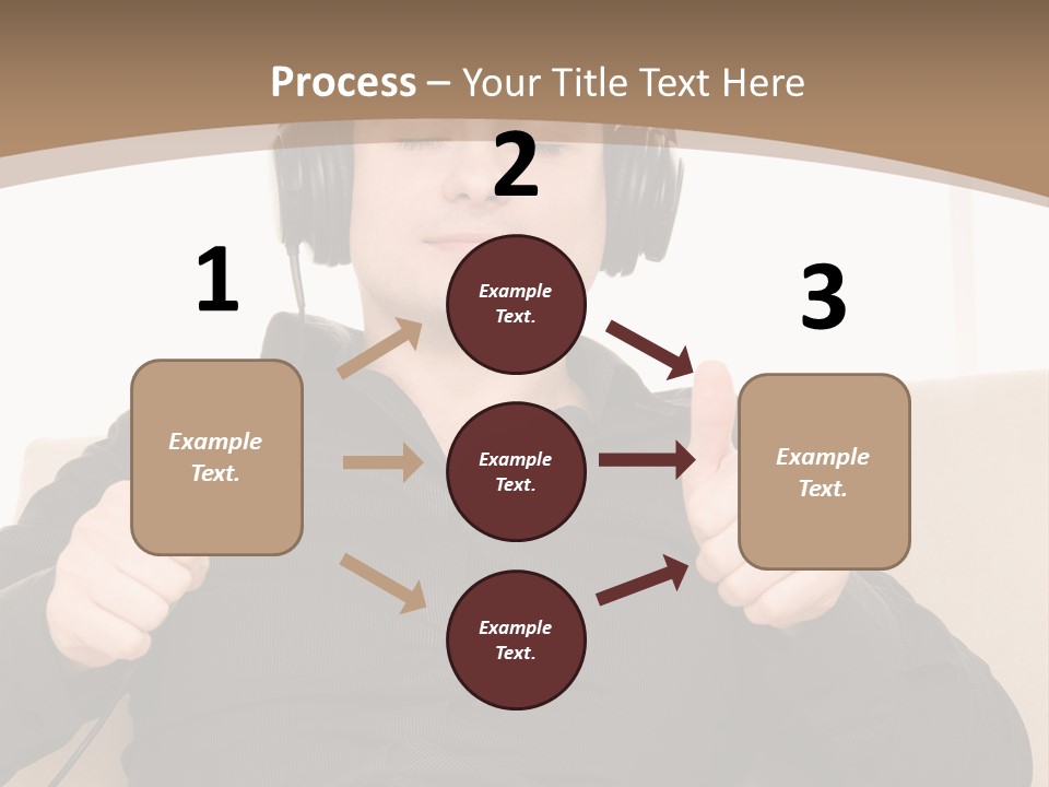 Casual Happy Earphones PowerPoint Template